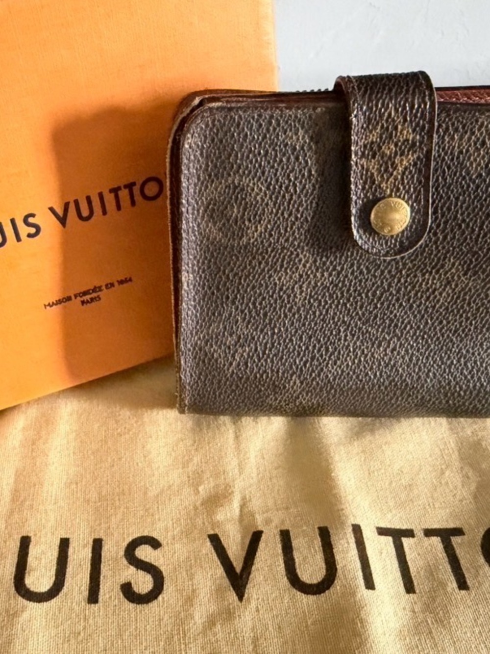 Louis Vuitton Dark Brown Monogram Canvas Snap Wallet
